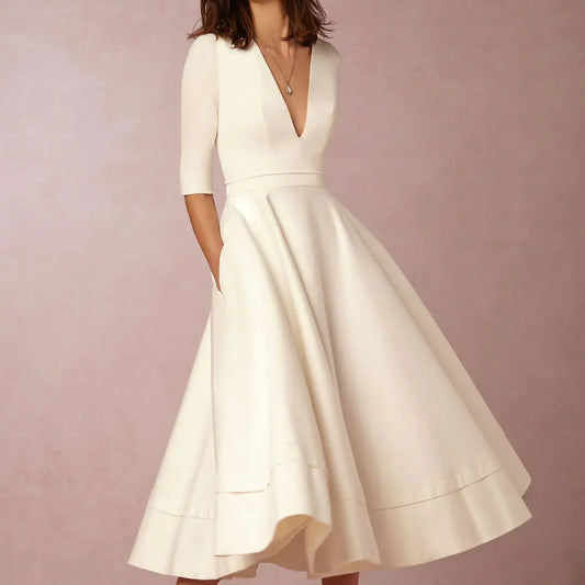 Vintage 60er A-Linien Swingkleid mit Ausgestelltem Rock I Ideal für Frühling und Sommer