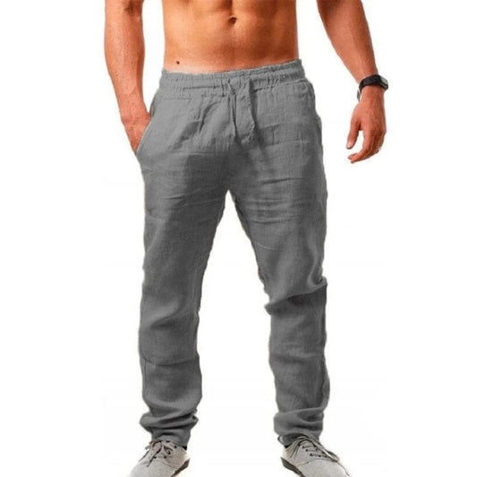 Declaniel - Leichte Sommer-Baumwoll-Leinen-Hose für Männer