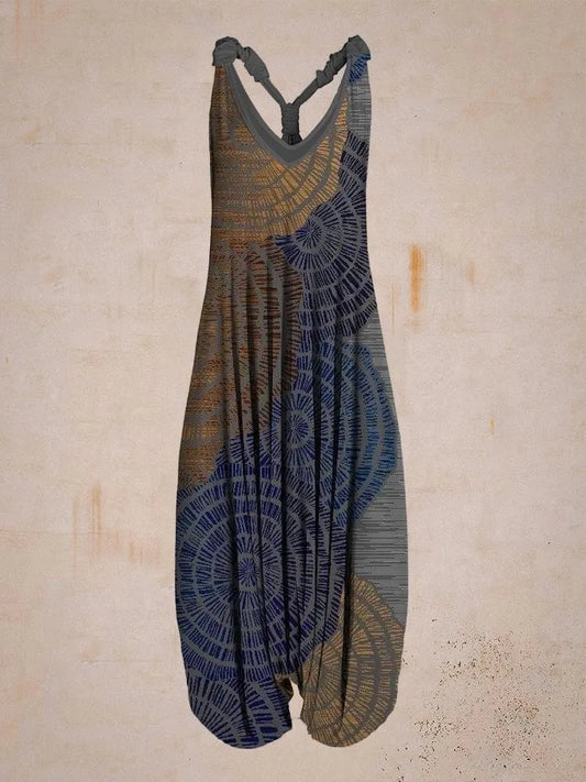 Boho Jumpsuit mit Verstellbaren Trägern – Perfekt für den Sommer