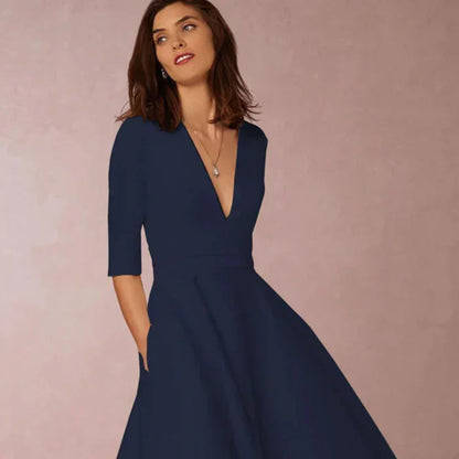 Vintage 60er A-Linien Swingkleid mit Ausgestelltem Rock I Ideal für Frühling und Sommer
