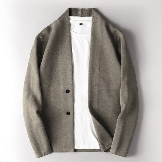 Herren Sommer-Strickjacke mit Schlanker Passform Langarm Leicht Knopfleiste