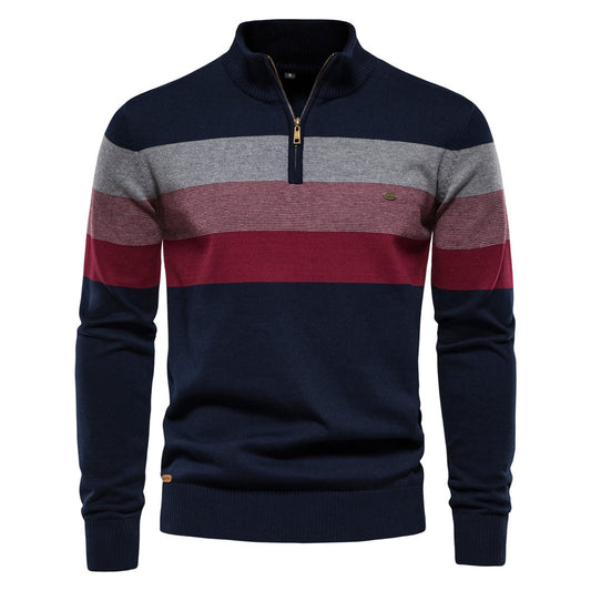 Herren Winter Pullover Langarm aus Baumwollstrick