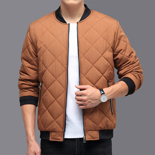 Herren Winter Stepp-Baseballjacke Winddicht Dick Gefüttert