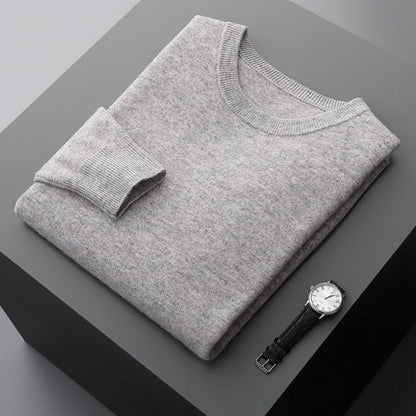 Herren Winterpullover Rundhalsausschnitt Langarm Lockerer Schnitt