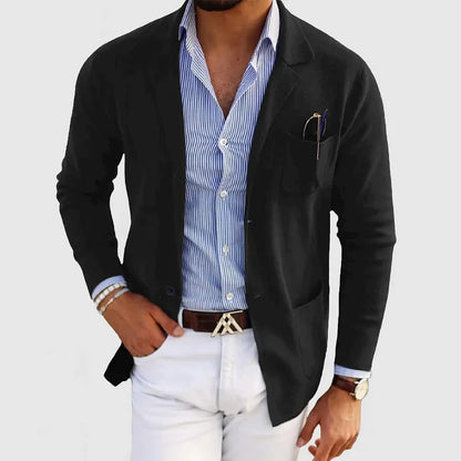 Klassischer Herren Einreiher-Blazer mit Knopfverschluss I Ideal für Frühling und Sommer