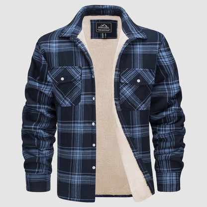 Leichte karierte Überhemdjacke mit Knopfverschluss und Seitentaschen | Ideal für Sommer