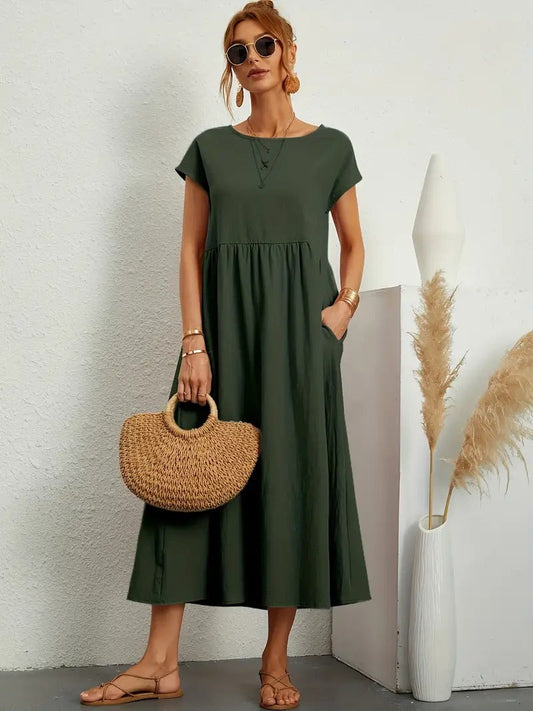 Ares - Sommer-Midikleid mit Taschen