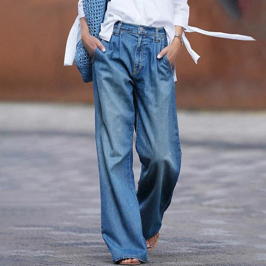 Relaxed Fit Damen Jeans mit Geradem Bein – Ideal für Frühling & Sommer