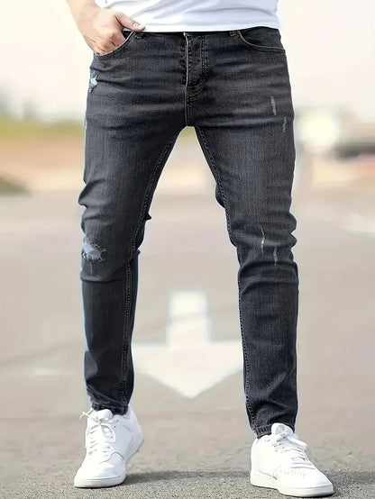 Herren-Stretch-Jeans im Ripped-Design | Ideal für den Winter