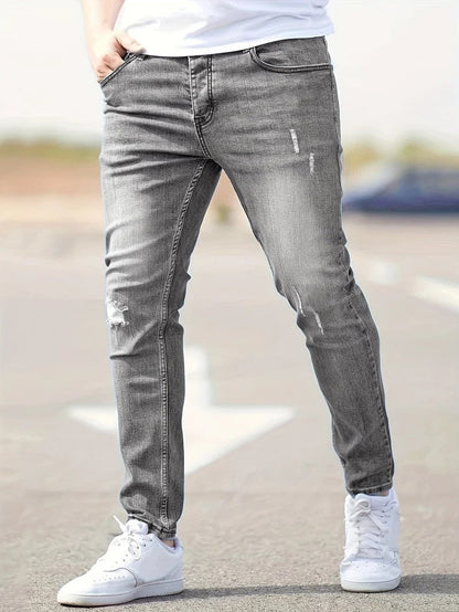 Herren-Stretch-Jeans im Ripped-Design | Ideal für den Winter
