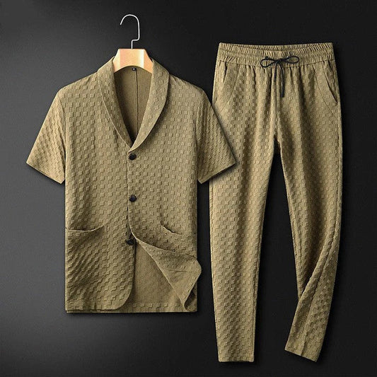 Zweiteiliges Herren-Sommeroutfit aus leichter Baumwolle | Perfekt für heiße Sommertage