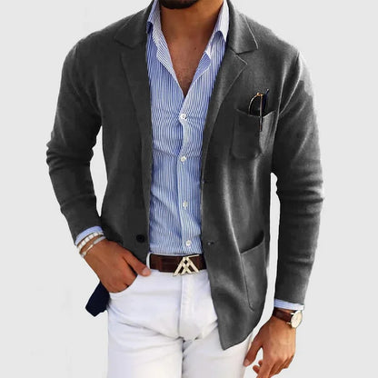 Klassischer Herren Einreiher-Blazer mit Knopfverschluss I Ideal für Frühling und Sommer