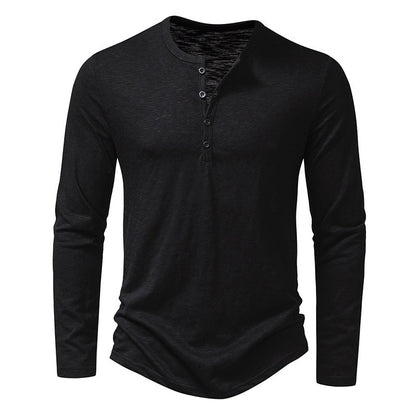 Herren Kurzarm T-Shirt mit Knopfleiste und Henry-Kragen, Sportliches Design - Ideal für Sommer