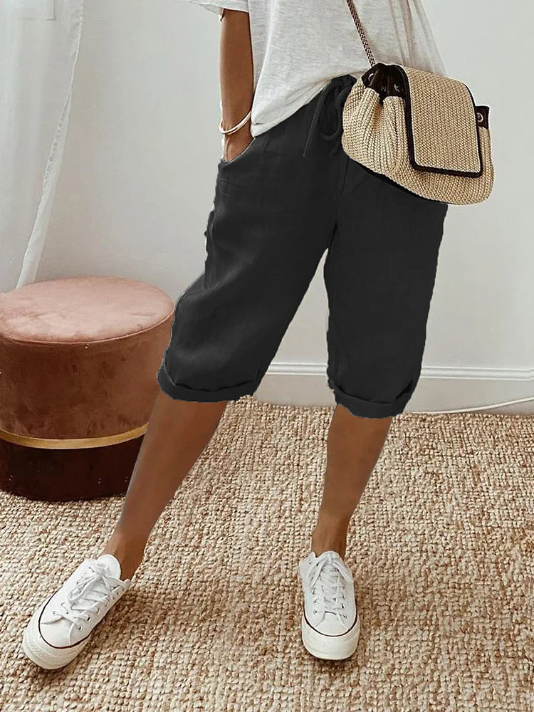 Damen Baumwoll Shorts mit Elastikbund – Perfekt für den Sommer