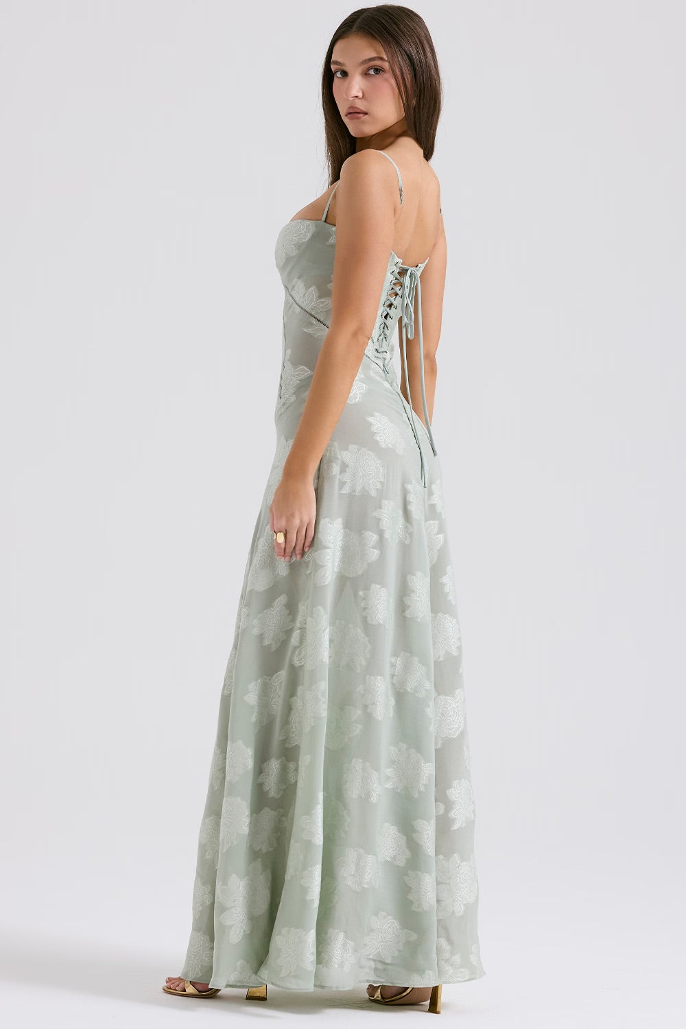 Spitzen-Maxikleid mit Schimmerndem Stoff | Perfekt für den Sommer
