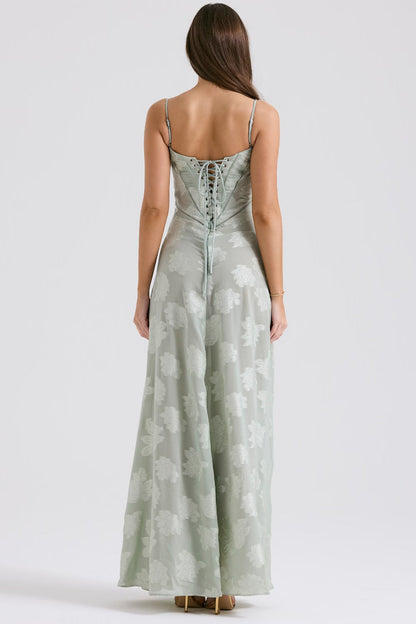 Spitzen-Maxikleid mit Schimmerndem Stoff | Perfekt für den Sommer