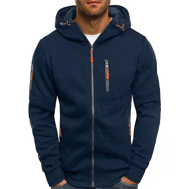 Herren Kapuzenpullover mit Weicher Baumwollmischung – Leicht & Atmungsaktiv für Frühling & Sommer